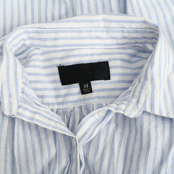 Nili Lotan Normandy Shirt Tunic Top Striped Printed Cotton Oversized XS 283742 - Picture 9 of 9